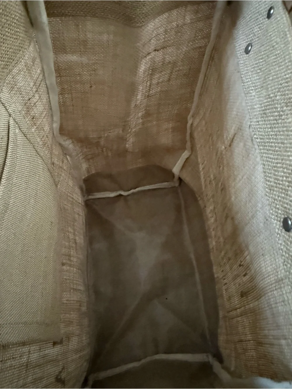 MAGNOLIA Market Apolis Large Shopping Tote Bag Jute Burlap Leather Handles